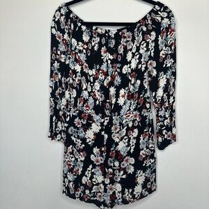 cupcakes & cashmere Floral Black and White Jumpsuit